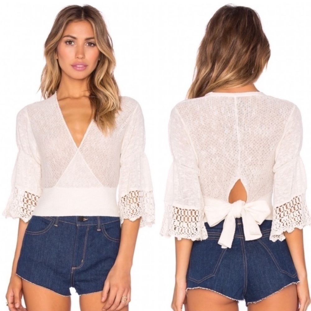 Free People Moonlight Dancer Wrap Top Sz XS